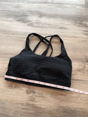 Lululemon Black Polka Dot Strappy Sports Bra